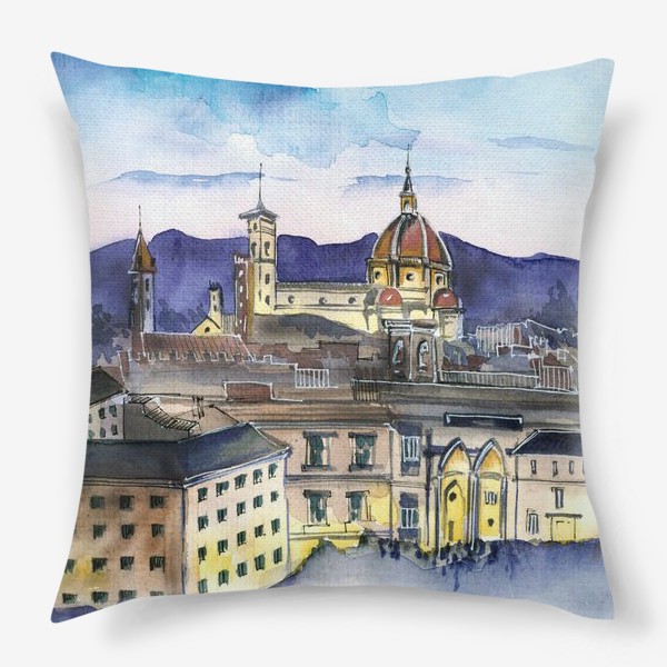 Подушка «Акварельная Флоренция»
