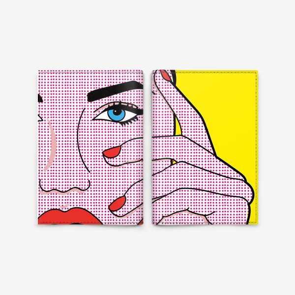 Обложка для паспорта «Девушка в стиле поп-арт»