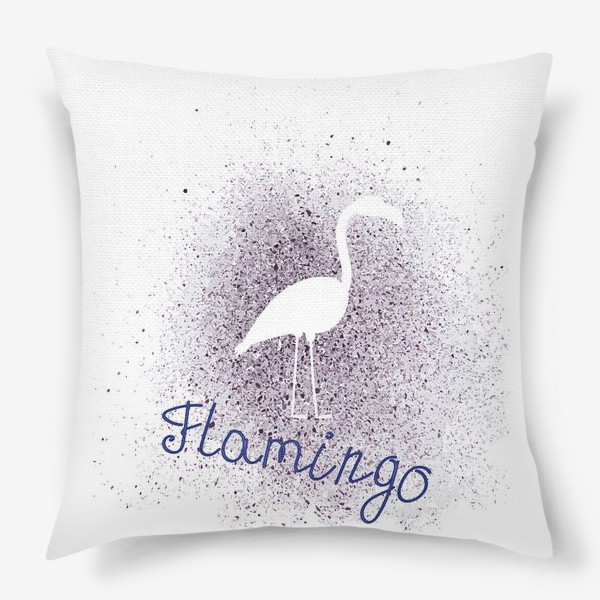 Подушка «Силуэт фламинго»