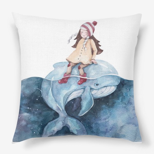 Подушка «девочка на ките»