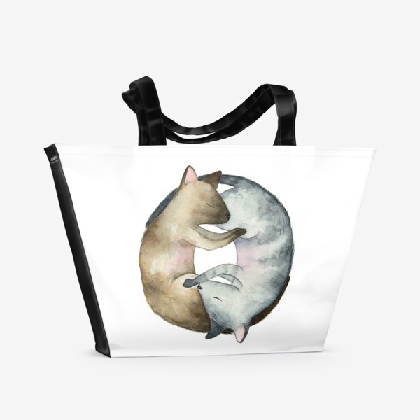Пляжная сумка «Спящие коты»