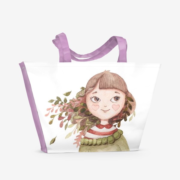 Пляжная сумка «девочка весна»