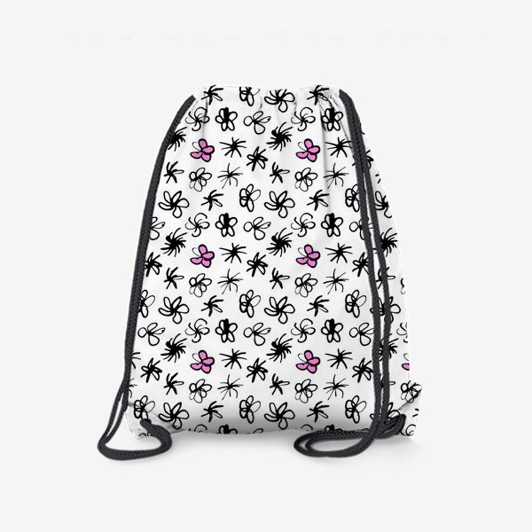 Рюкзак «Паттерн. Абстрактные цветы. Скетч.»