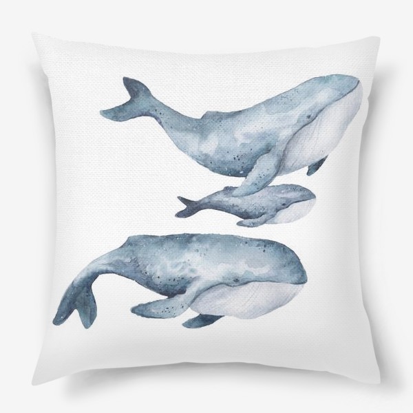 Подушка «семья китов»