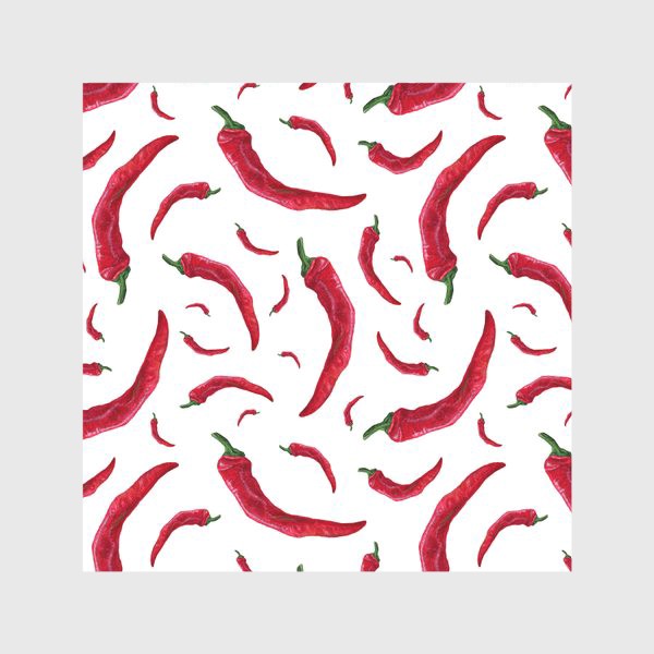 Скатерть «Красный перец чили, акварельные овощи»