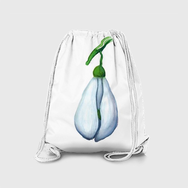 Рюкзак «Подснежник на белом фоне Snowdrop»