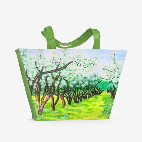 Пляжная сумка «Яблоневый сад»