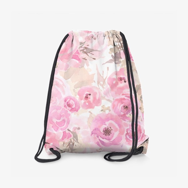 Рюкзак «Воздушный акварельный розовый паттерн»