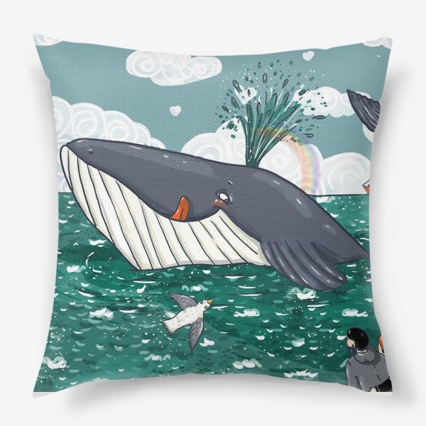 Подушка «Смотрите кит!»