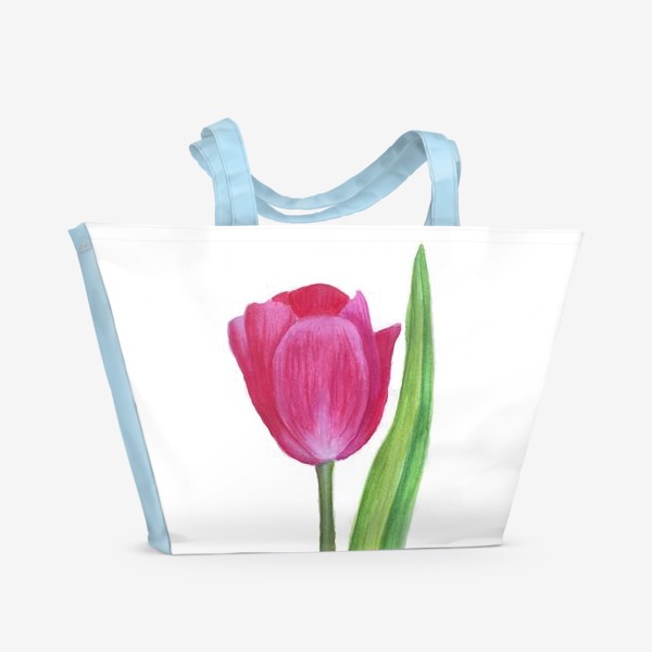 Пляжная сумка «розовый тюльпан»