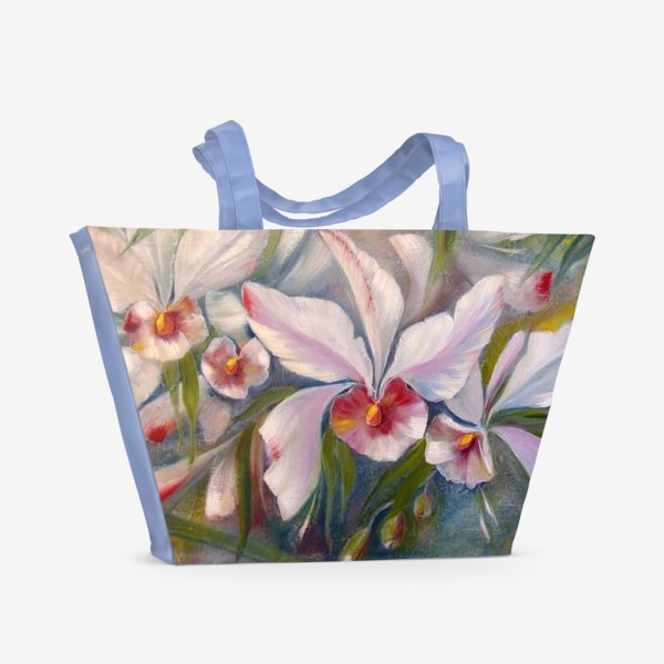 Пляжная сумка «белые орхидеи»