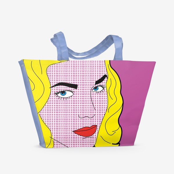 Пляжная сумка «Девушка в стиле поп-арт4»