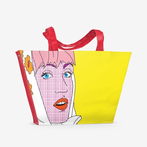 Пляжная сумка «Девушка в стиле поп-арт5»
