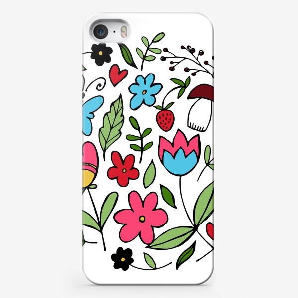 Чехол iPhone «Паттерн с растительным мотивом»