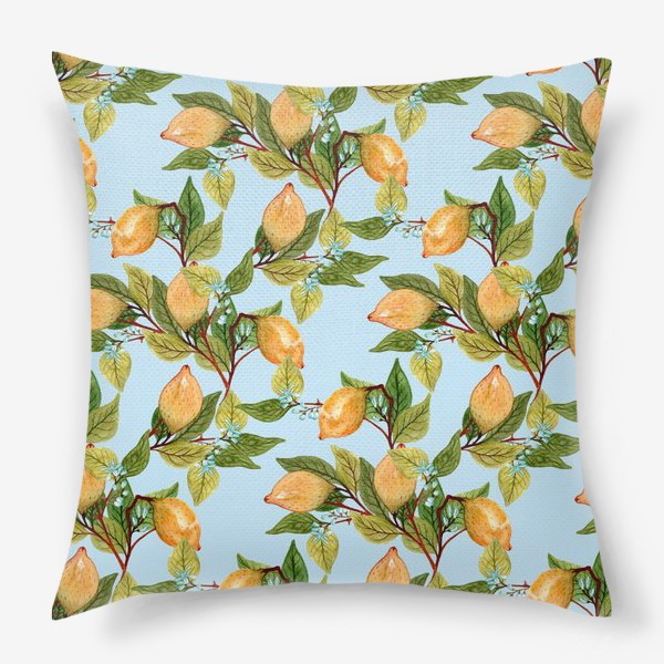 Подушка «лимоны c озера Гарда»