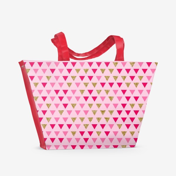 Пляжная сумка «Розовые Треугольники»