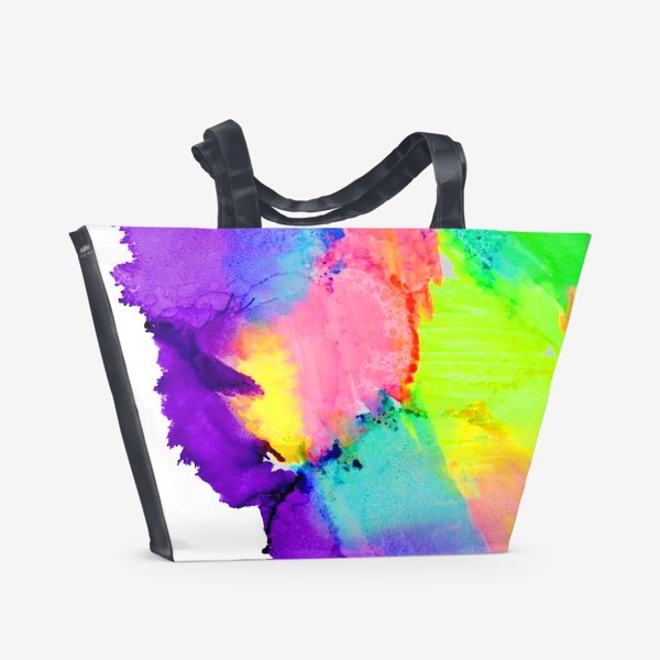 Пляжная сумка «Watercolor Neon Abstract»