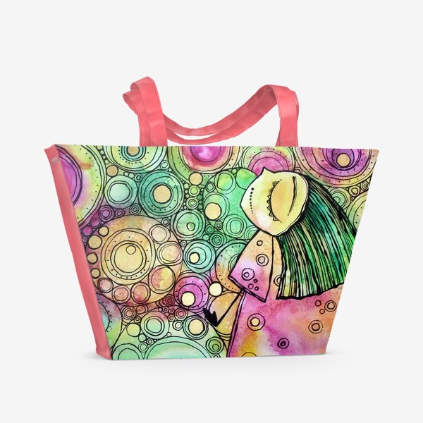 Пляжная сумка «Весна, радость, мыльные пузыри»