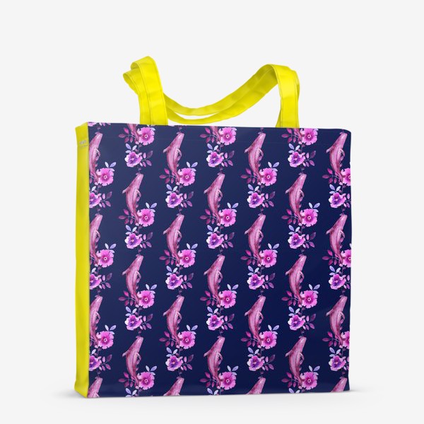 Сумка-шоппер «Цветочные дельфины»