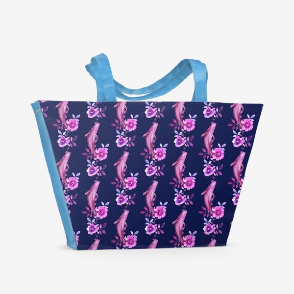 Пляжная сумка &laquo;Цветочные дельфины&raquo;