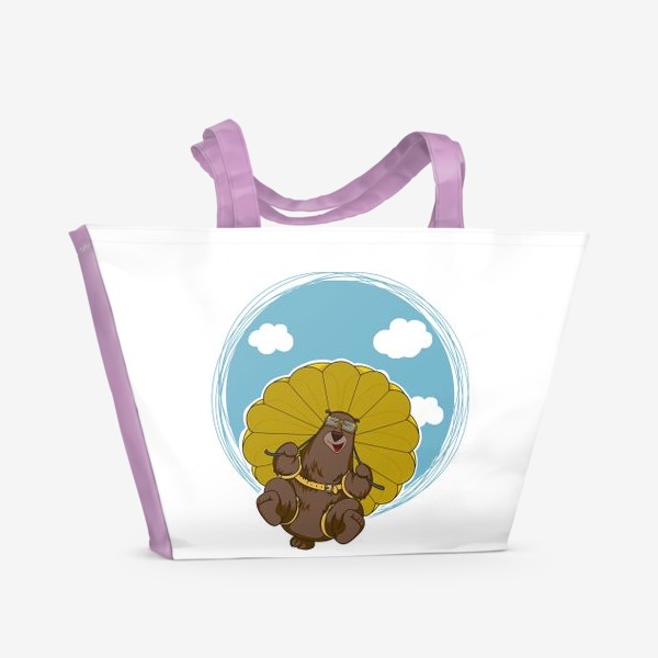 Пляжная сумка «Крошка Ши. Парашютист»