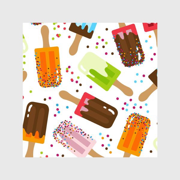Шторы «Фруктовое и шоколадное мороженое»