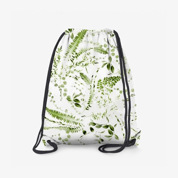 Рюкзак «Зеленый растительный микс. Папоротники»