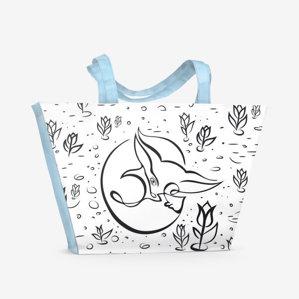 Пляжная сумка «Белая лиса»