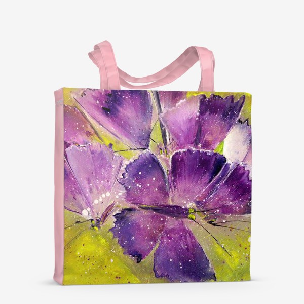 Сумка-шоппер «Бабочки фиолет»
