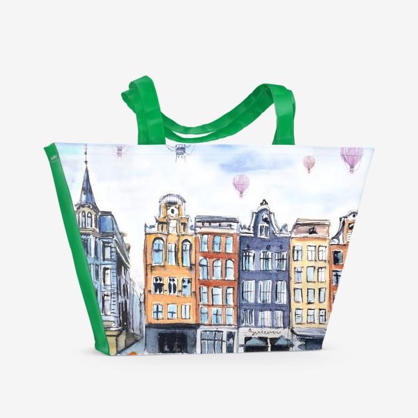 Пляжная сумка «Амстердам акварельный»