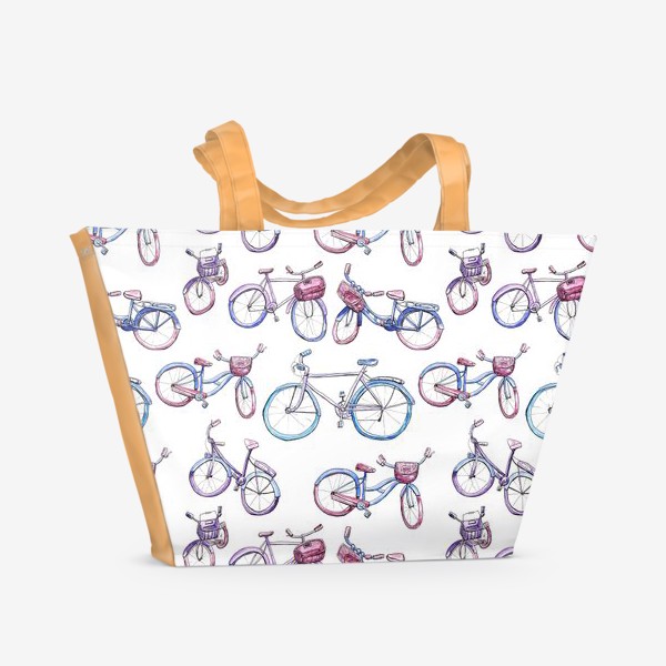 Пляжная сумка «Велосипеды»