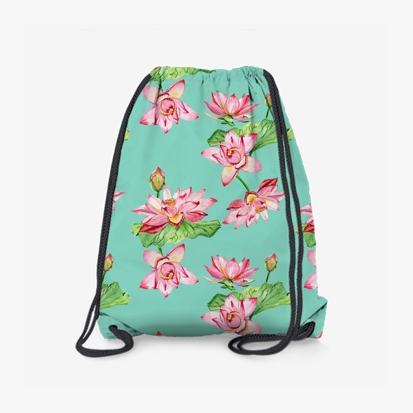 Рюкзак «Цветочный узор с лотосами»