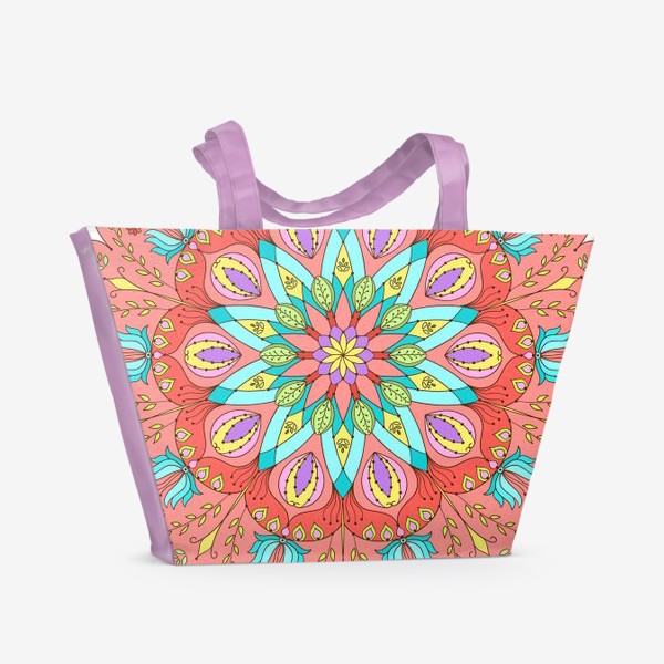 Пляжная сумка «Цветочная мандала»