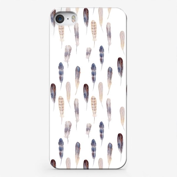 Чехол iPhone «Акварельные перья»