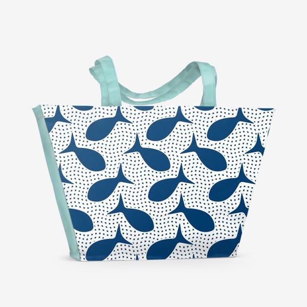 Пляжная сумка «Мозаичные рыбки»