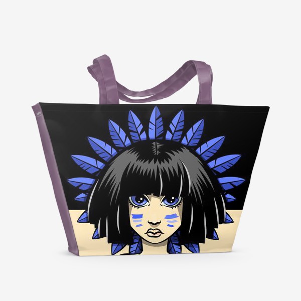 Пляжная сумка «Девочка в стиле бохо шик»