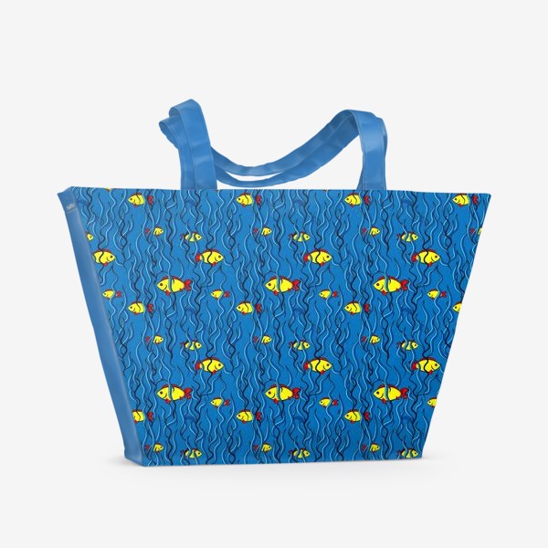 Пляжная сумка «Паттерн "Золотые рыбки"»