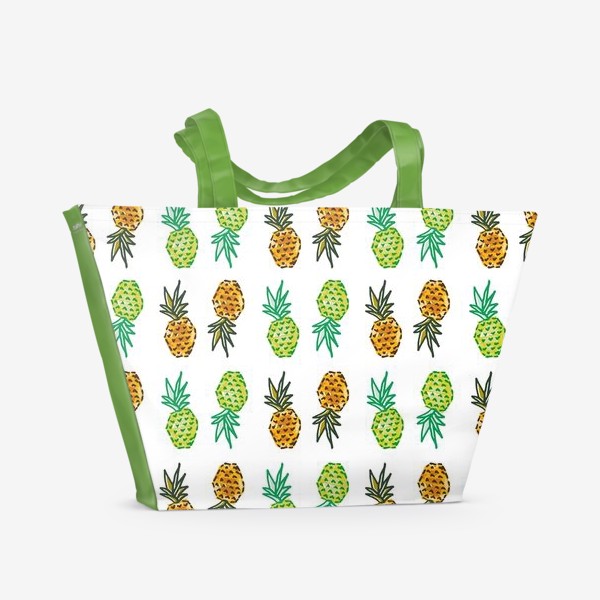 Пляжная сумка «Паттерн Ананасы | Pineapples pattern»