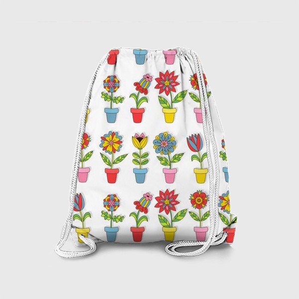 Рюкзак «Цветочные горшки»