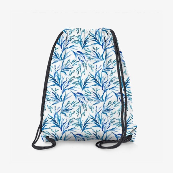 Рюкзак «Голубые ветки акварель»