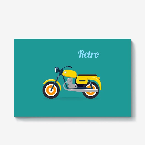 Холст «Ретро мотоцикл»