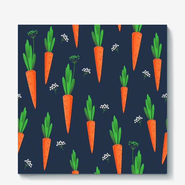 Холст «Морковный паттерн»