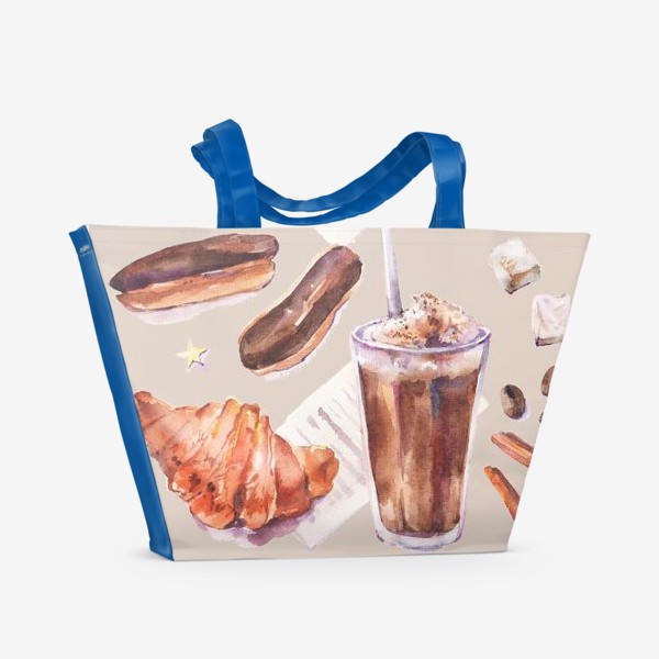 Пляжная сумка «люблю кофе»