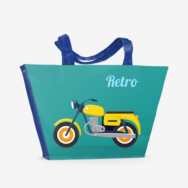 Пляжная сумка «Ретро мотоцикл»