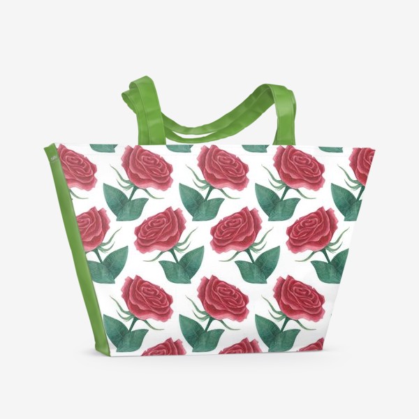 Пляжная сумка «Паттерн розы»