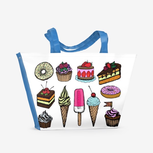 Пляжная сумка «Десерты»