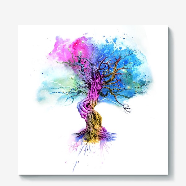 Холст «древо радужной жизни»