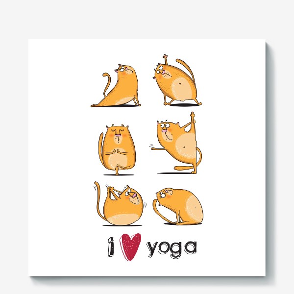 Холст «люблю йогу»