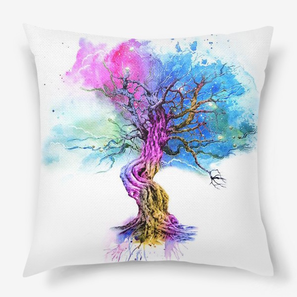 Подушка «древо радужной жизни»
