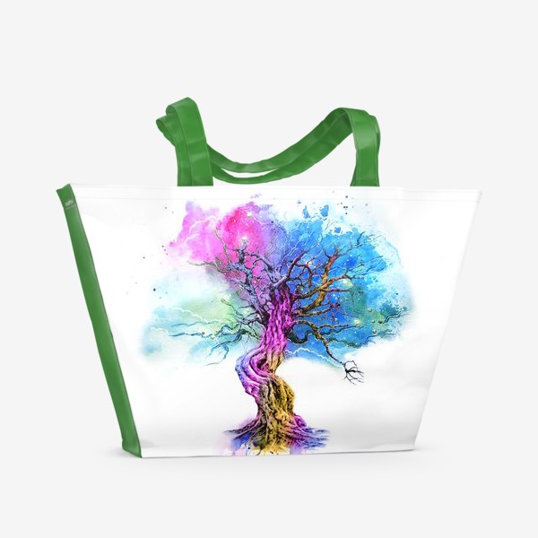Пляжная сумка «древо радужной жизни»